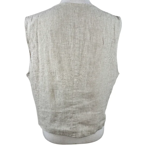 Quince 100% European Linen Button Down Vest In L - Picture 8 of 10